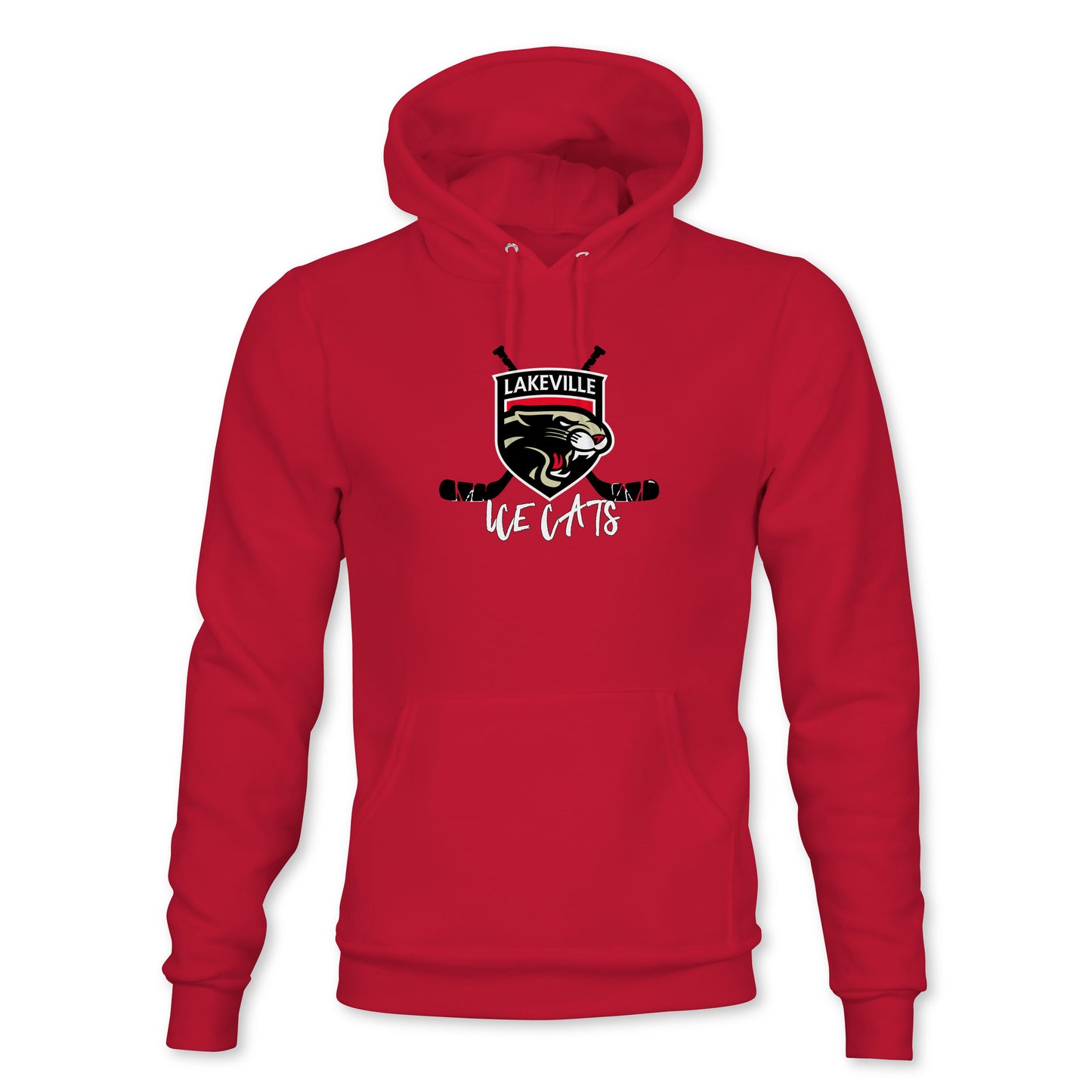 Ice Cats - Hockey stick logo -- Red Sweatshirt